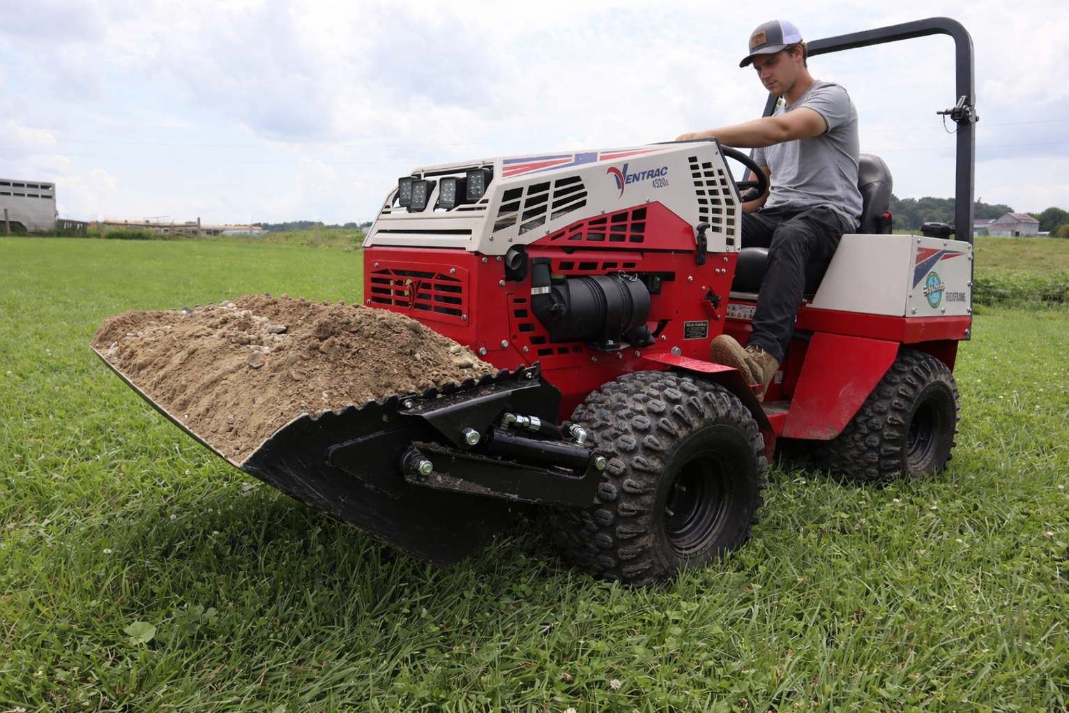 Slip Bucket 48'' | Heavy-Duty Landscaping Attachment by Mega Attachments