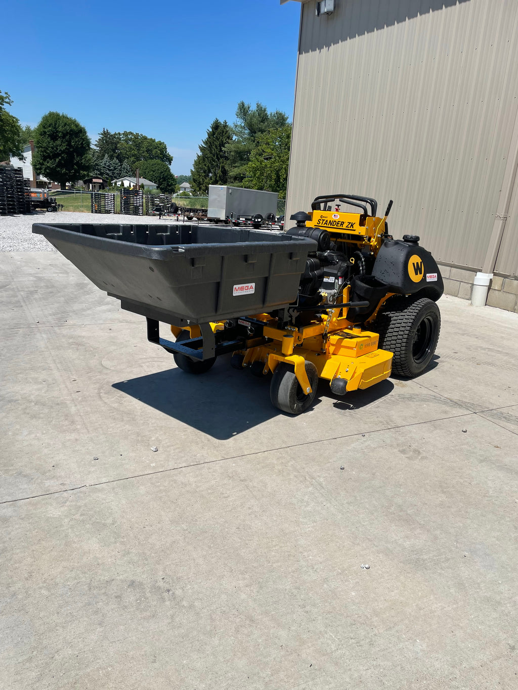Mulch Dump Kits for Stand-On Mowers | Mega Attachments